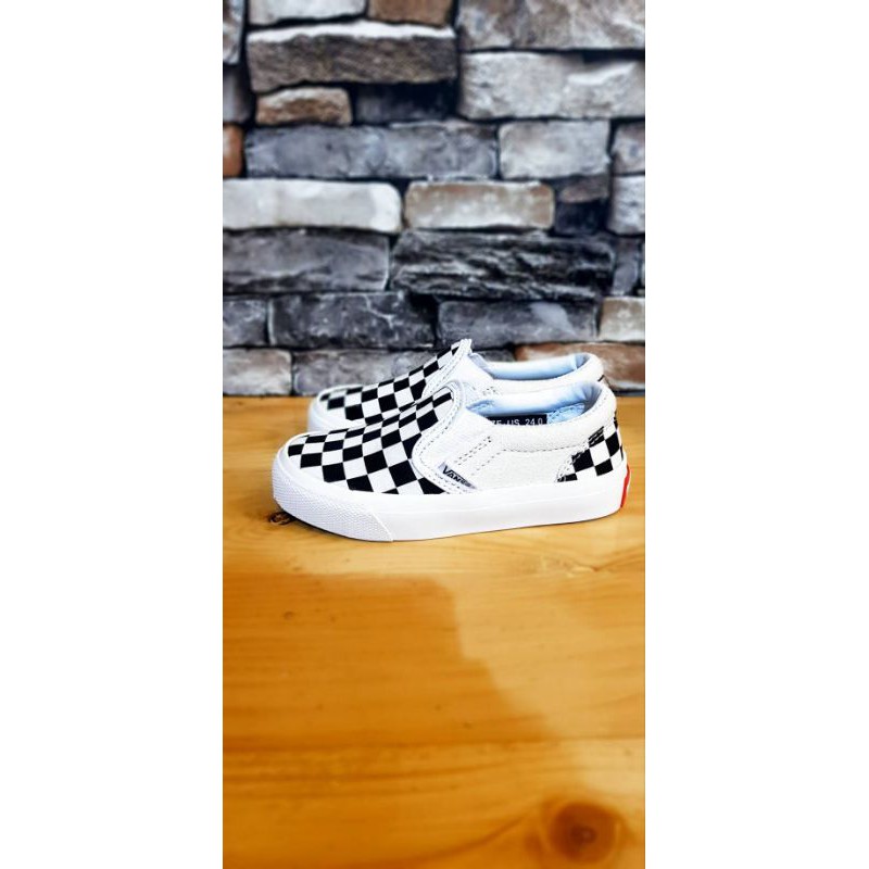 sepatu sneakers anak laki laki dan perempuan vans slipon checkerboard sepatu anak laki laki 1 tahun