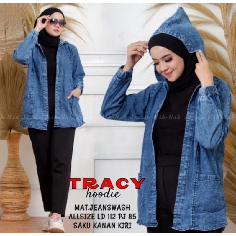 Hoodie Jeans Wanita Jaket Denim Model Korea