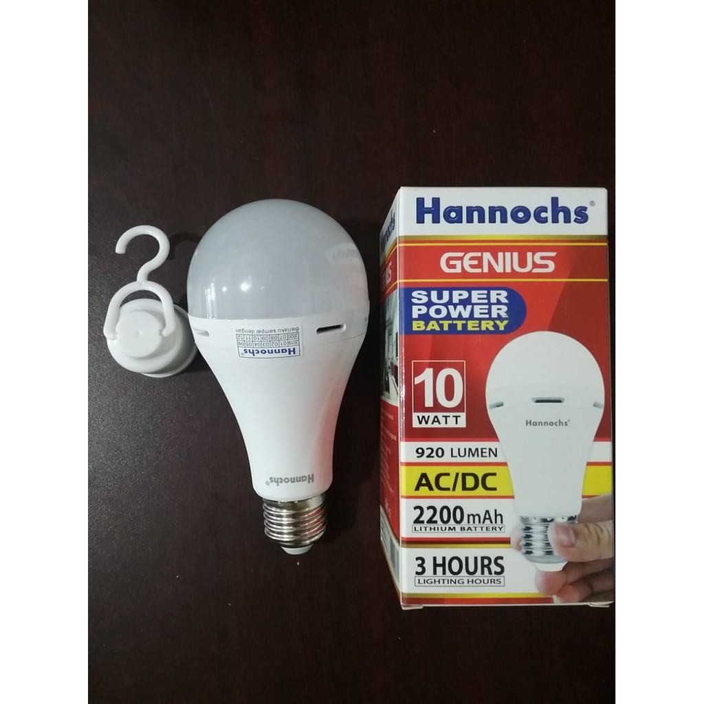 Lampu Led Hannochs Genius 10w Sentuh Hidup Otomatis Nyala Bergaransi