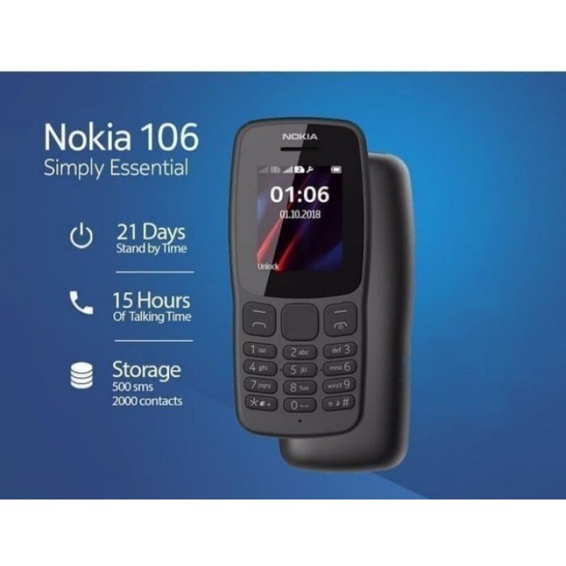 handphone HP Nokia 106 New dual SIM HP baru