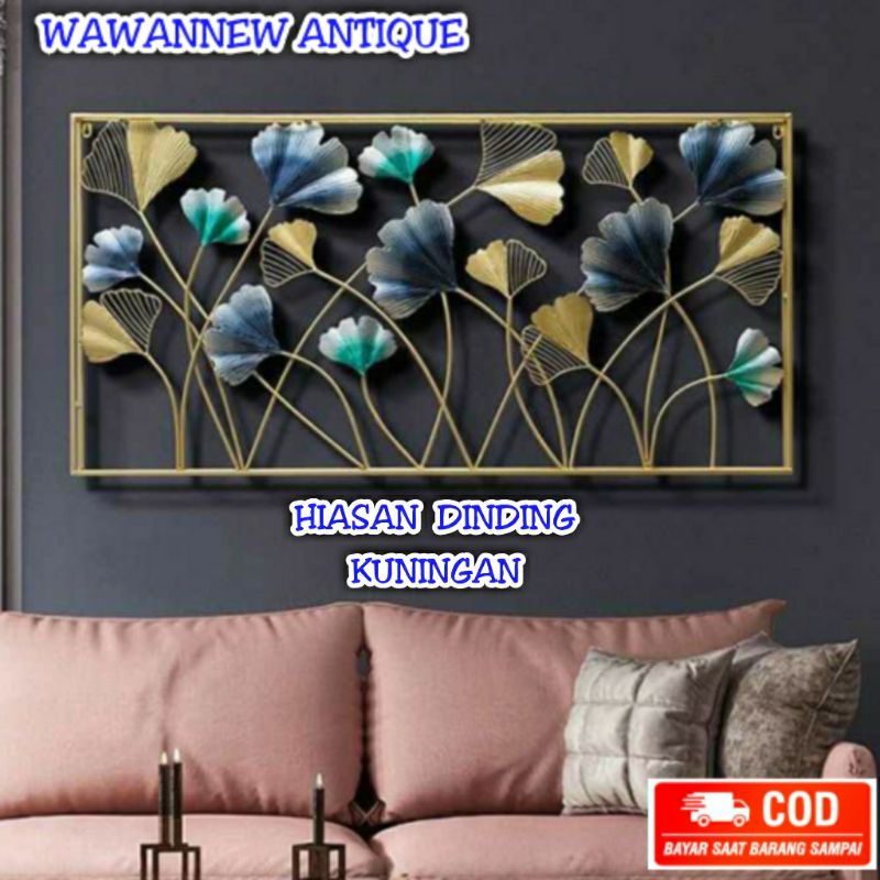 Hiasan Dinding Pajangan Ruang Tamu Dekorasi Kamar Tidur Walldecor Kuningan