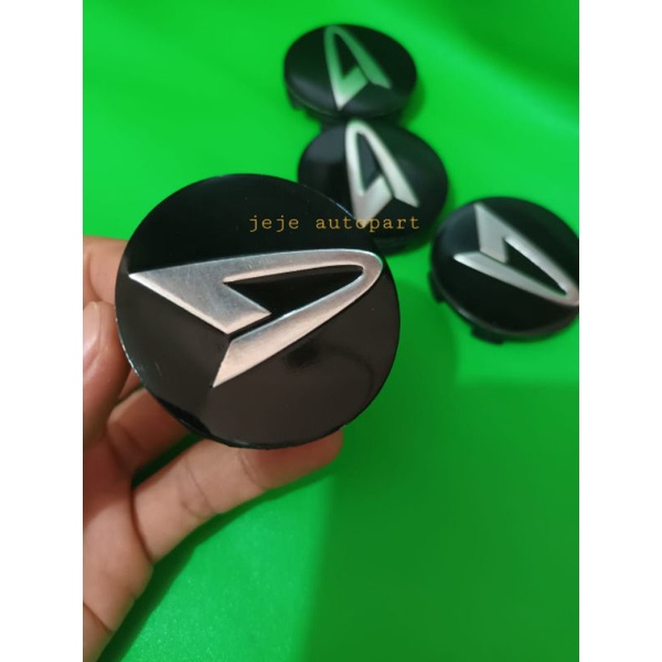 dop roda tutup as velg roda ayla sigra hitam logo almunium diameter 5.2cm