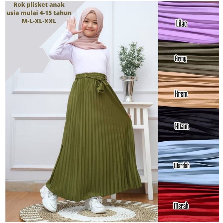 rok A rok plisket anak/rok plisket anak premium/rok plisket anak perempuan