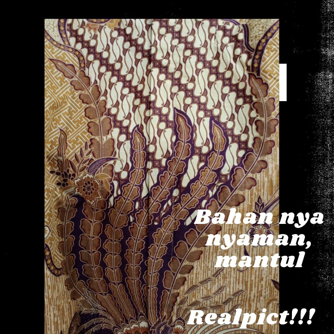 Kemeja Batik Prabu Bahan Katun Baturaden Reguler Fit A595