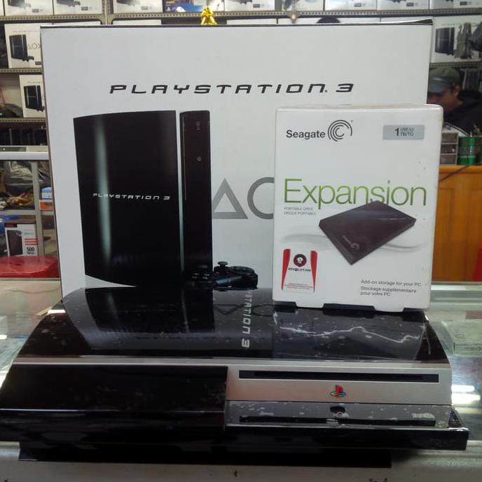 ps3 fat hdd 120gb + hdd external 500gb cfw terbaru