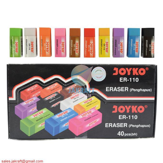 

DISKON Penghapus Pensil Pelangi JOYKO ER-110 10 Warna Rubber Lucu DR300