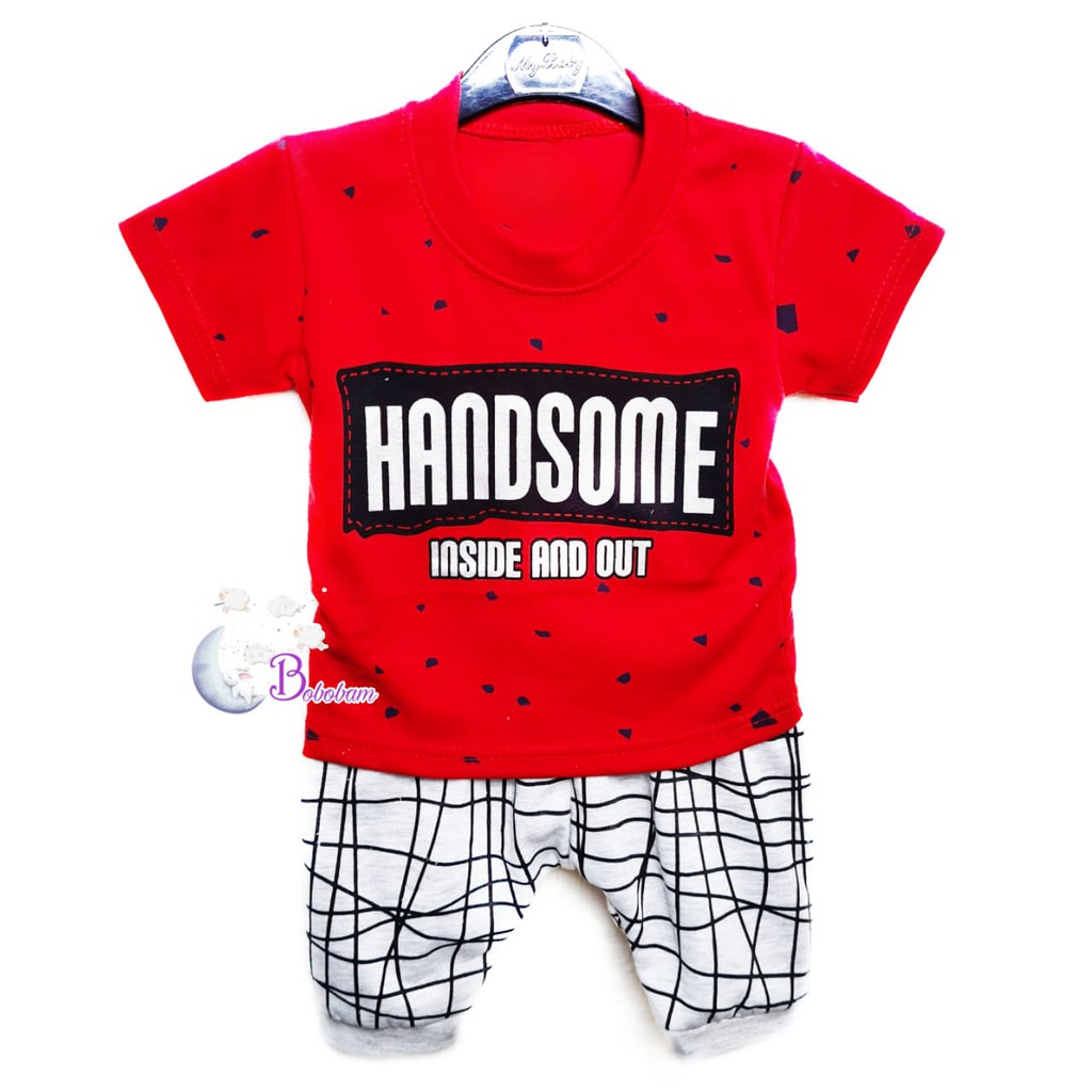 ECER BOBOBAM BAJU KAOS HANDSOME ANAK LAKI-LAKI / SETELAN ANAK HARGA GROSIR