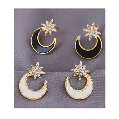 LRC Anting Tusuk Fashion Xingyue Diamond Resin Alloy Stud A6221X