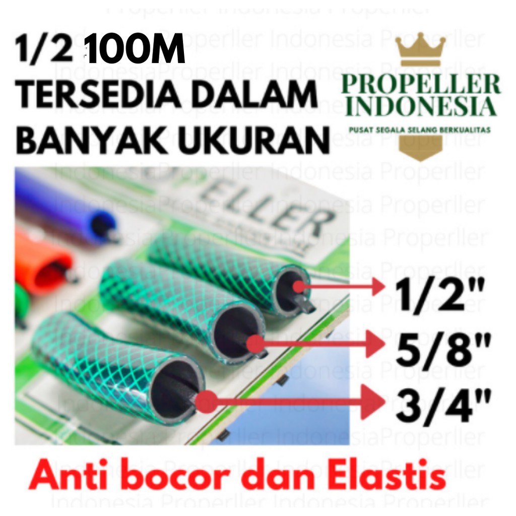 Selang Air Benang Hijau 1/2 100Meter Selang Air Taman Selang Air Elastis Selang Air Siram Tanaman