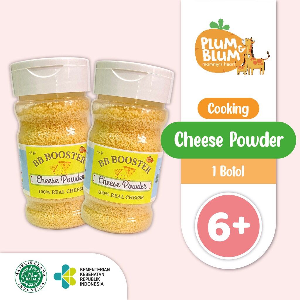 

Plum & Blum Baby Cheese Powder Bubuk Keju Mpasi Cheddar - 45 gram / PLUM AND BLUM / Keju Bubuk Campuran MPASI Bayi 6 Bulan / Keju Bubuk Campuran MPASI Bayi 6 Bulan / Plum N Blum Cheese Powder / Keju Bubuk Aman Untuk Bayi / Cheese Powder