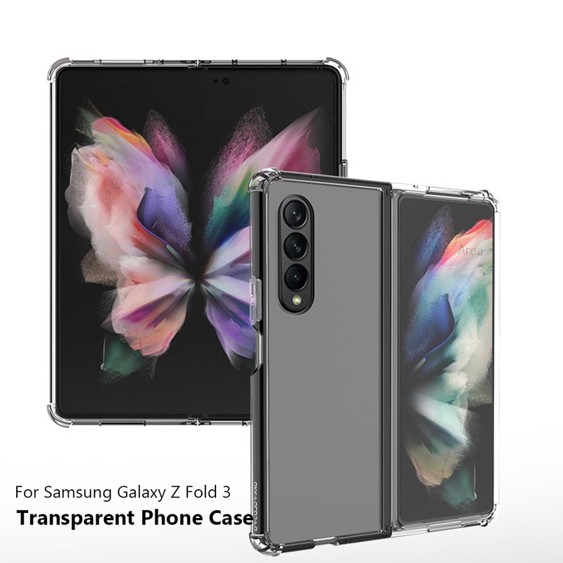 Soft Case TPU Transparan Ultra Tipis Shockproof Anti Jatuh Cover Samsung Galaxy Z Fold 3