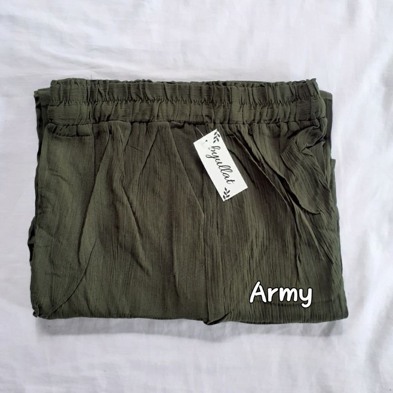 RUBY CRINKLE CULLOTE / CELANA KULOT CRINKLE PREMIUM-Army
