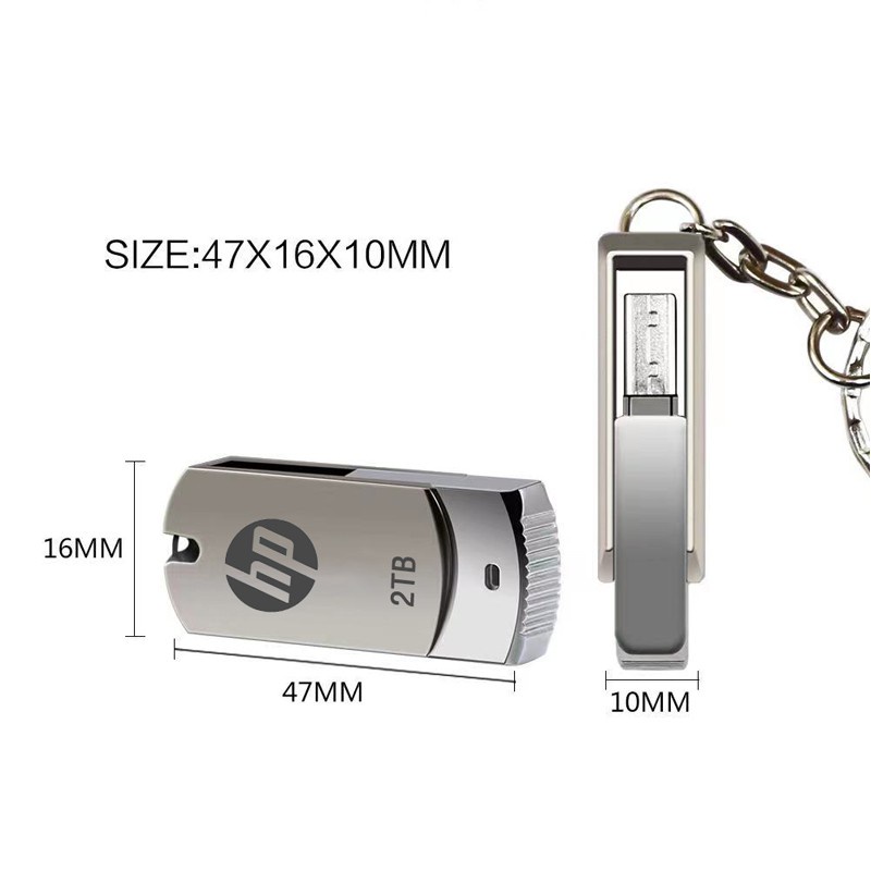 Hp Flashdisk Usb 2.0 2TB High Speed Bahan Metal Anti Air Kapasitas Besar