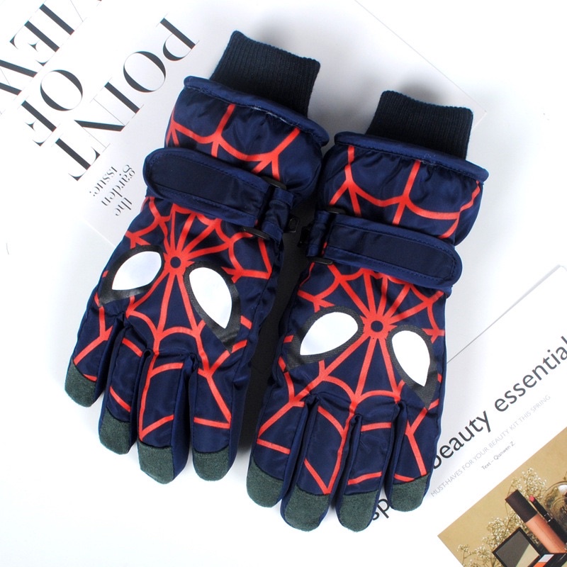 Kids winter gloves ski sarung tangan waterproof anak salju snow musim dingin spiderman