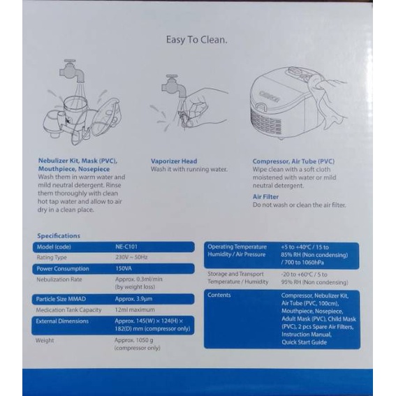 Omron compressor nebulizer NEC 101