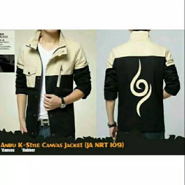 Jaket anime anbu casual canvas