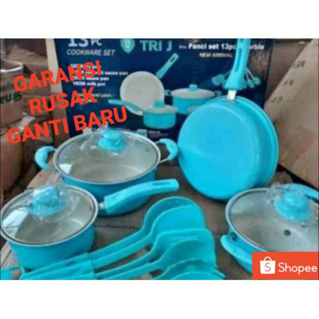 Panci set tri j marble 13 pcs. GARANSI...
