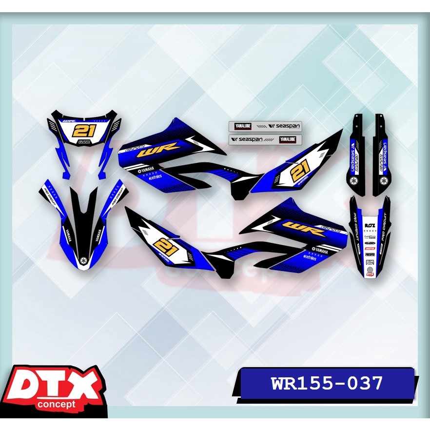 decal wr155 full body decal wr155 decal wr155 supermoto stiker motor wr155 stiker motor keren stiker motor trail motor cross stiker variasi motor decal Supermoto YAMAHA WR155-037