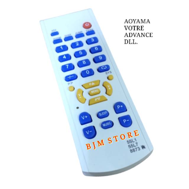 REMOTE REMOT TV TABUNG MULTI CINA / REMOT TV TABUNG AOYAMA VOTRE ADVANCE 55L1