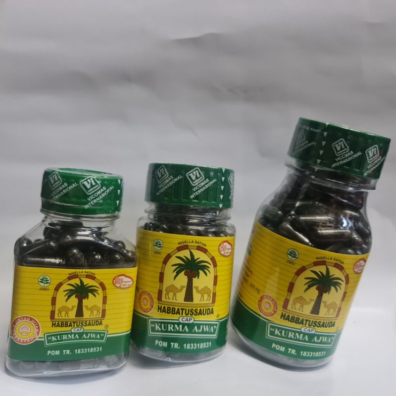 

Habbatussauda Cap "Kurma Ajwa" isi 100,120,210