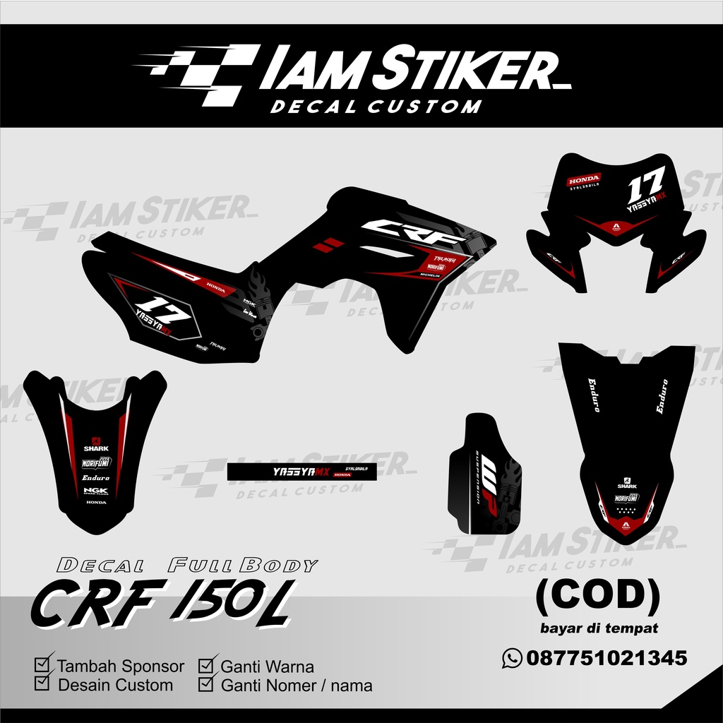 DECAL SUPERMOTO MILITAN ORIGINAL CRF 150L