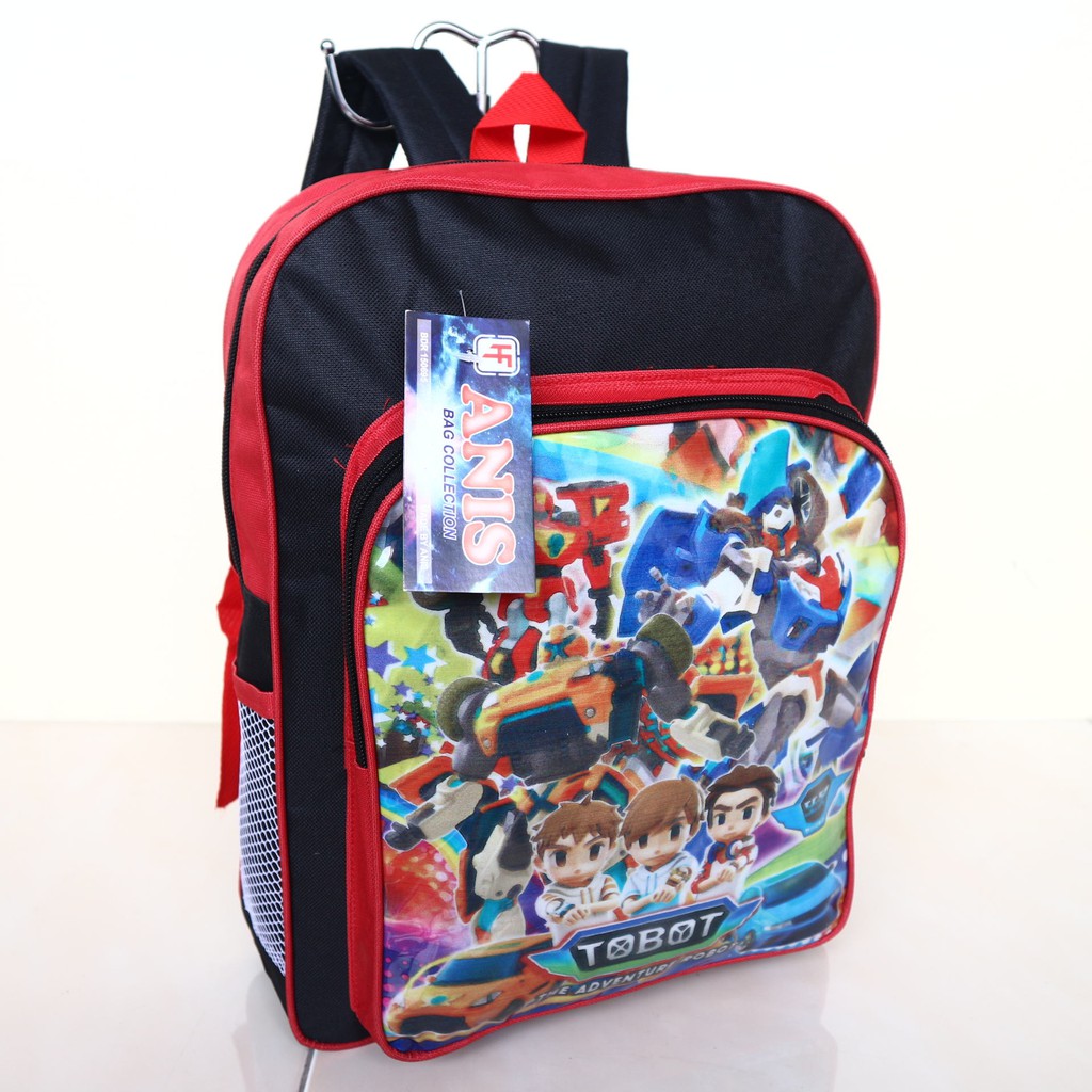 Tas Ransel Anak Motif Tobot Merah Keren Bagus Tas Sekolah TK Paud Mini