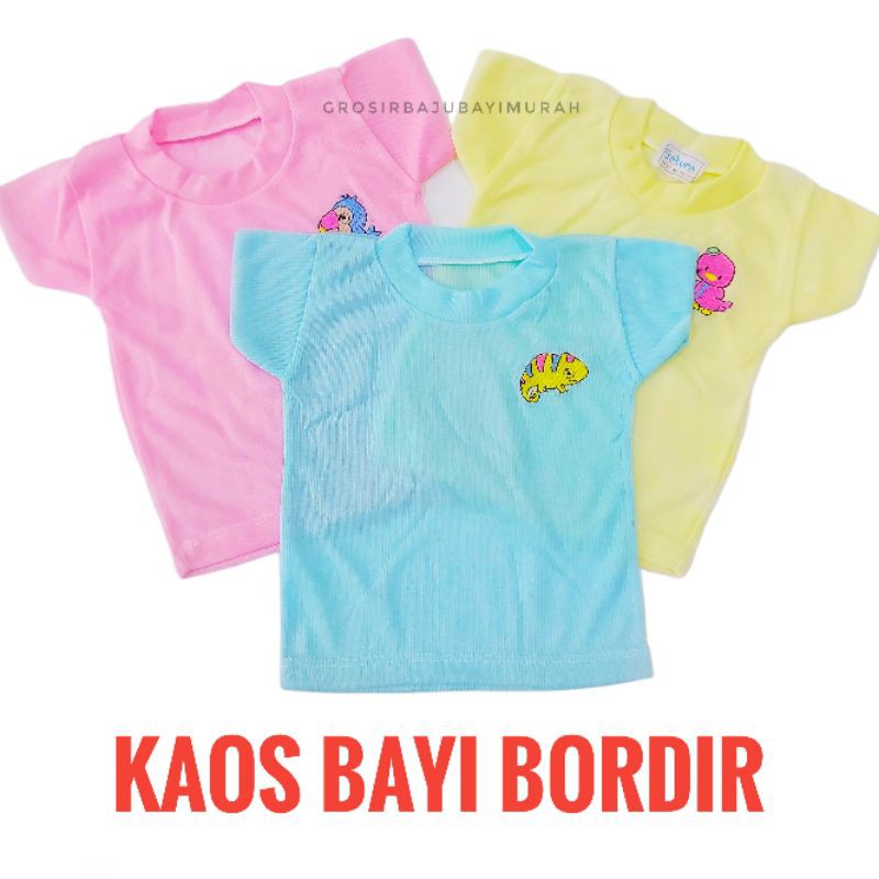 kaos bayi bordir SAKURA 1-9 bulan