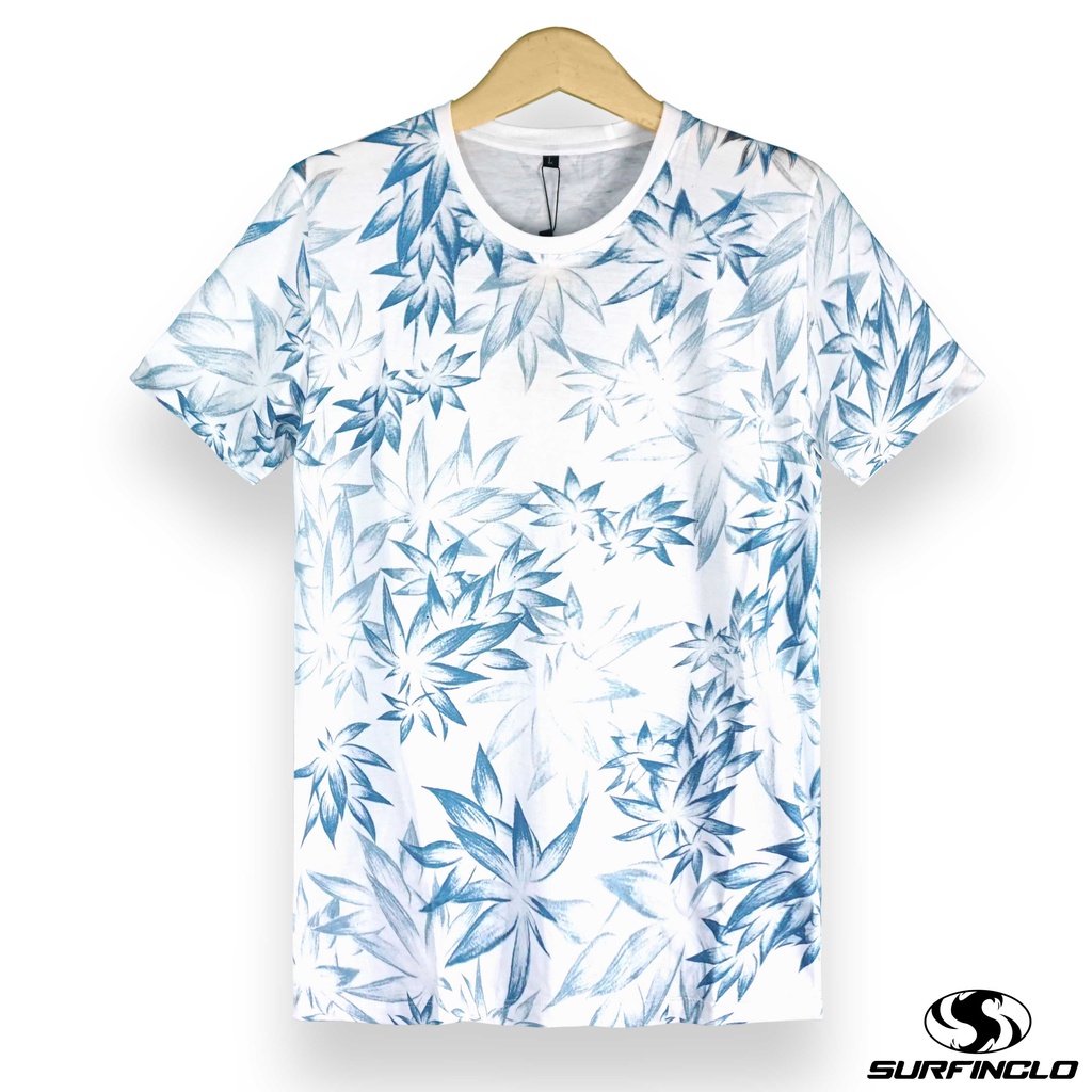 SURFINCLO T-SHIRT // KS.151 WHITE TREES FULL PRINTING // KAOS DISTRO PRIA