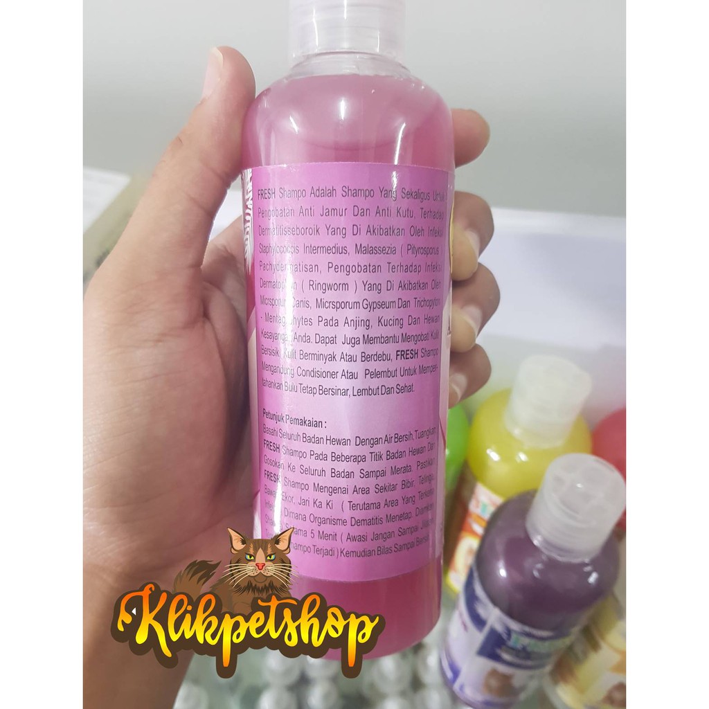 Shampoo Fresh 250 ml kutu dan Jamur anjing Kucing ada Conditionernya