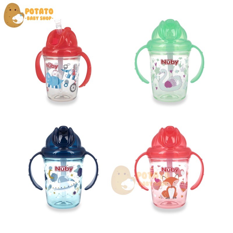 Nuby - Tritan Flip It Glitter 240ml / Botol sedotan