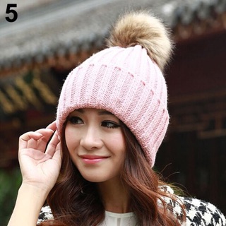  Topi  Rajut Korea  Beanie Hat Pom Pom Kupluk Pompom 