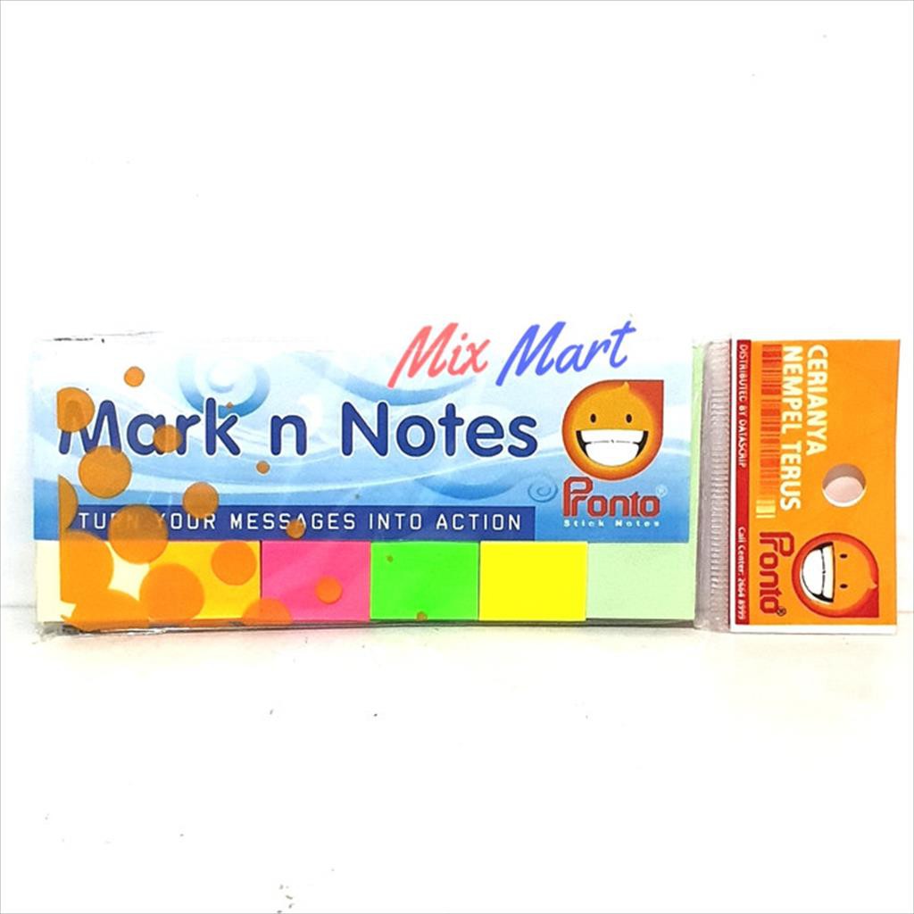 

Pronto Mark n Notes / Sticky note 6 warna neon