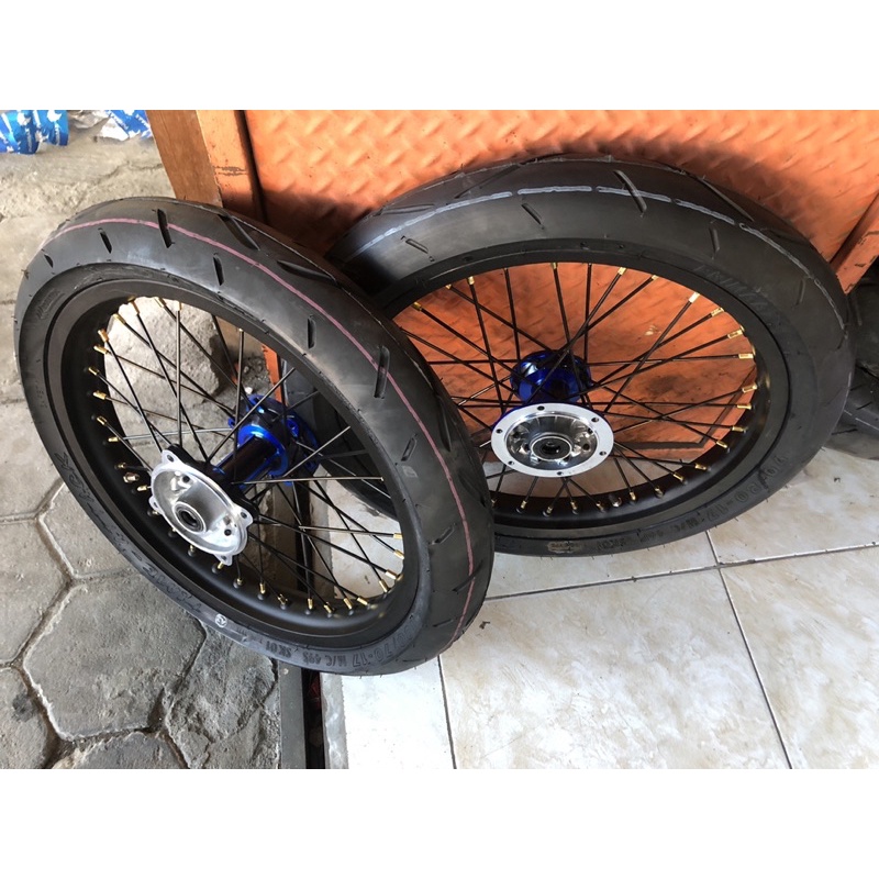 ban atau rodaset supermoto klx semi cacing