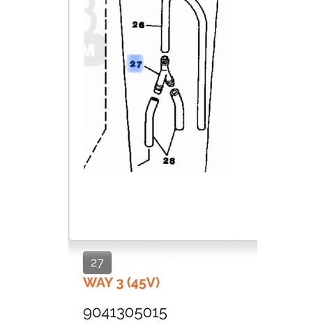 japan ori pipa cabang 3 selang karburator yamaha v75 v80 alfa champ