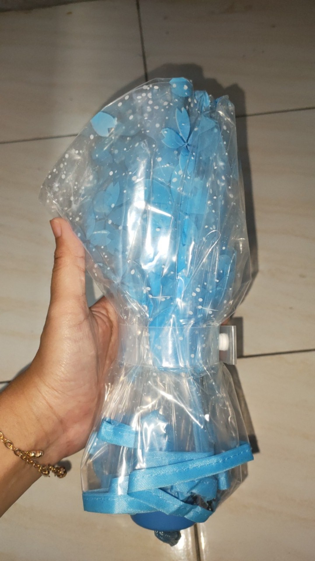 Payung Jepang Lipat Motif Transparan Cherry Blossom - E023 Titangadget