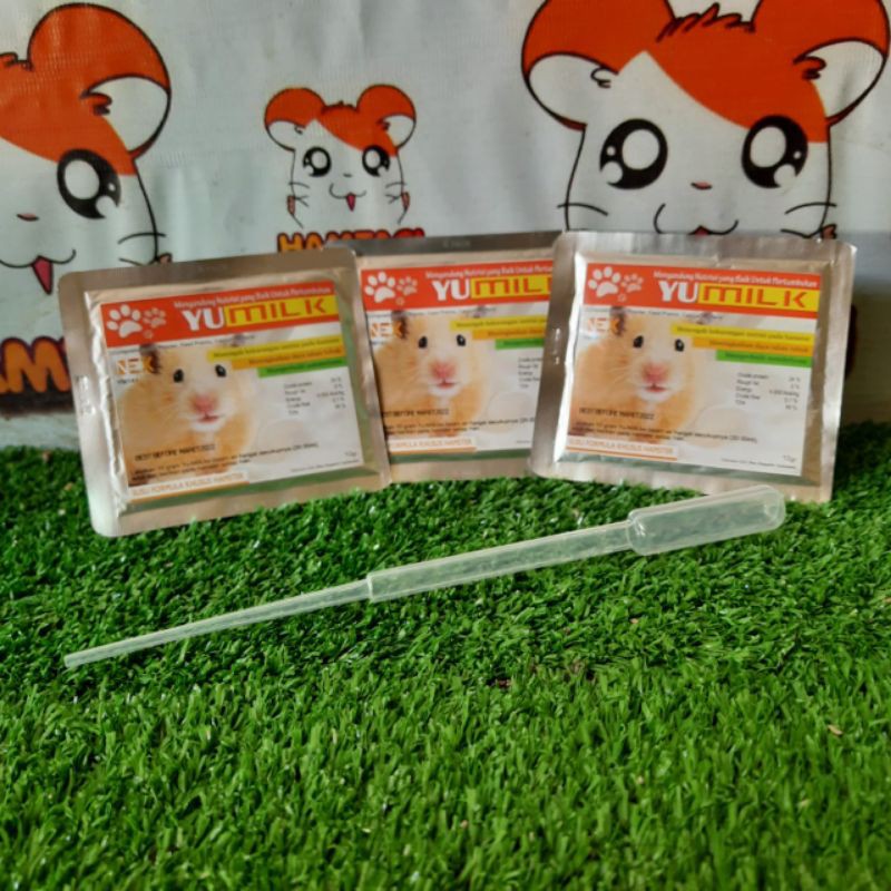 PAKET 3 PCS YUMILK FREE PIPET 3ML/SUSU FORMULA HAMSTER/GERBIL/KELINCI/MARMUT