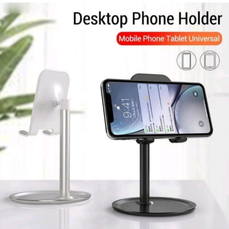 DESKTOP SUPPORT Holder Phone Stand &amp; Tablet Bahan Alluminium Alloy