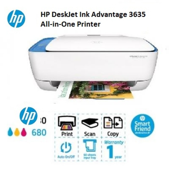 kursiv Penneven Vittig Jual Printer HP DeskJet Ink Advantage 3635 All in One Wireless Wifi direct  | Shopee Indonesia