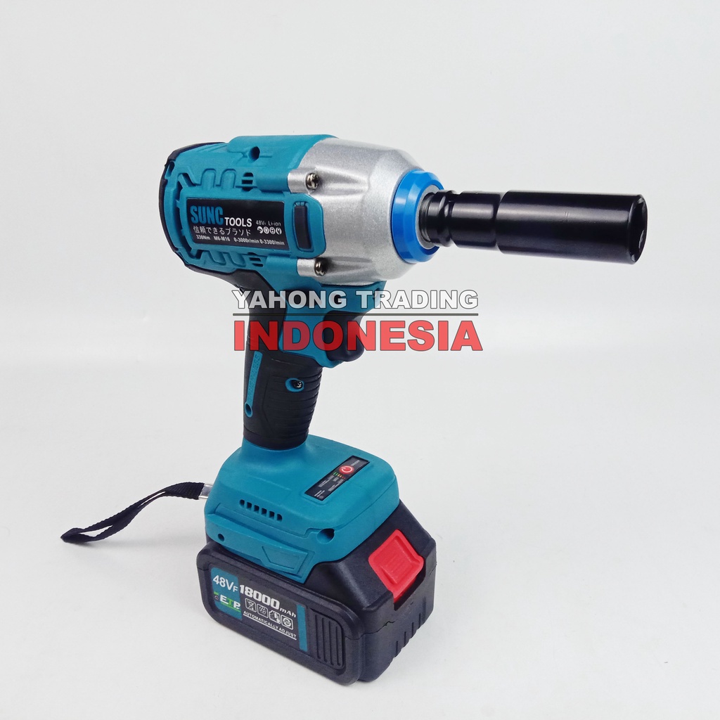 Mesin Impact Baterai Cordless Impact Wrench BRUSHLESS 48V 48VF SUNC TOOLS