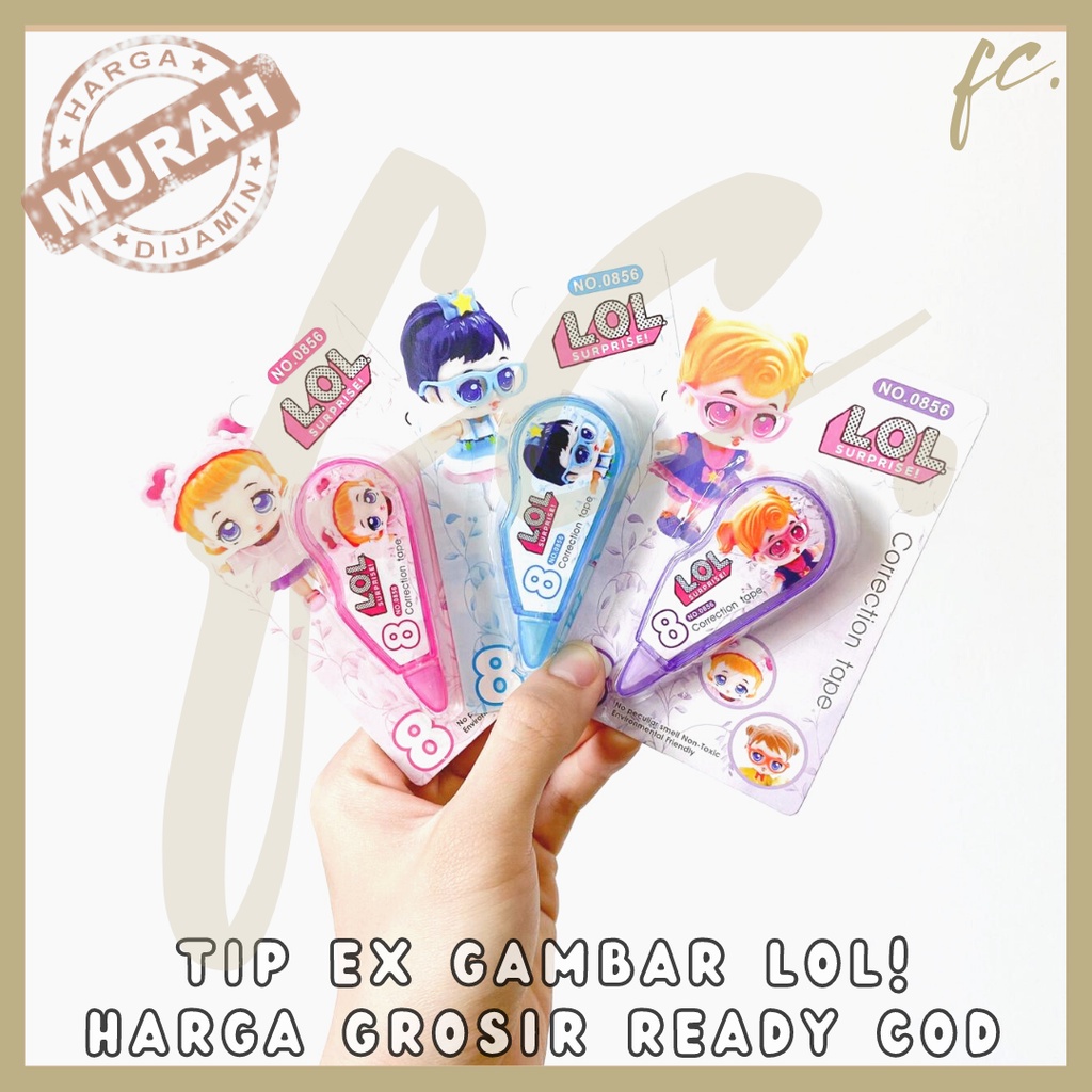 

Correction Pen Tape / Tip-Ex / Tipex Lucu Karakter Kartun LOL Surprises Boneka Anak Perempuan DIY Harga Grosir Ready COD