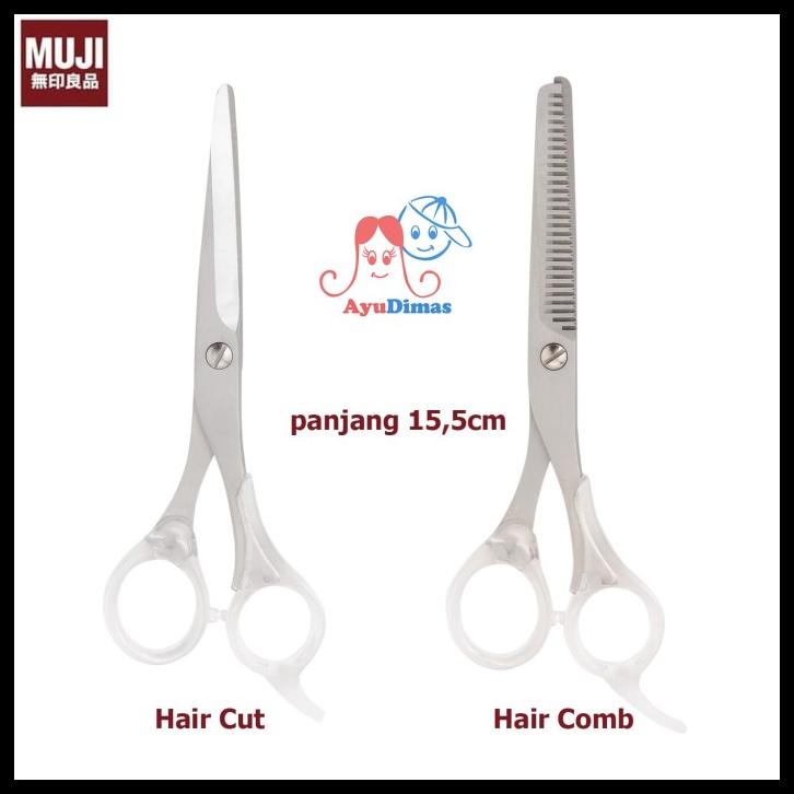 

Coarcella - Muji - Hair Cut / Comb Scissors - Gunting Rambut