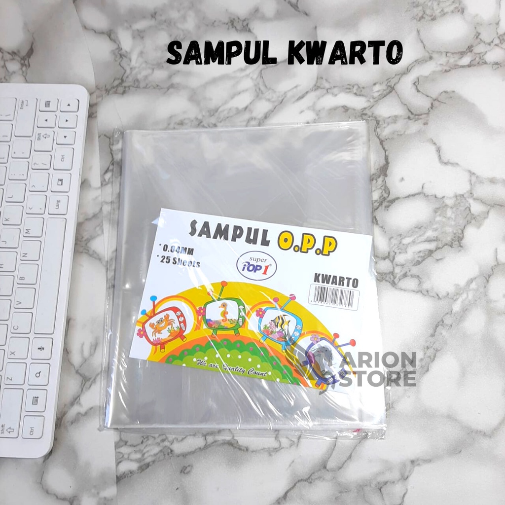 

[ARION STORE] Sampul Buku Plastik + Perekat Kwarto / Boxy / Folio / lks Pop1 [ISI 25]
