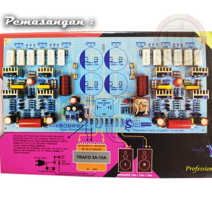 KIT SUPER DRIVER PROFESSIONAL POWER AMPLIFIER YIROSHI MK3 MK 3