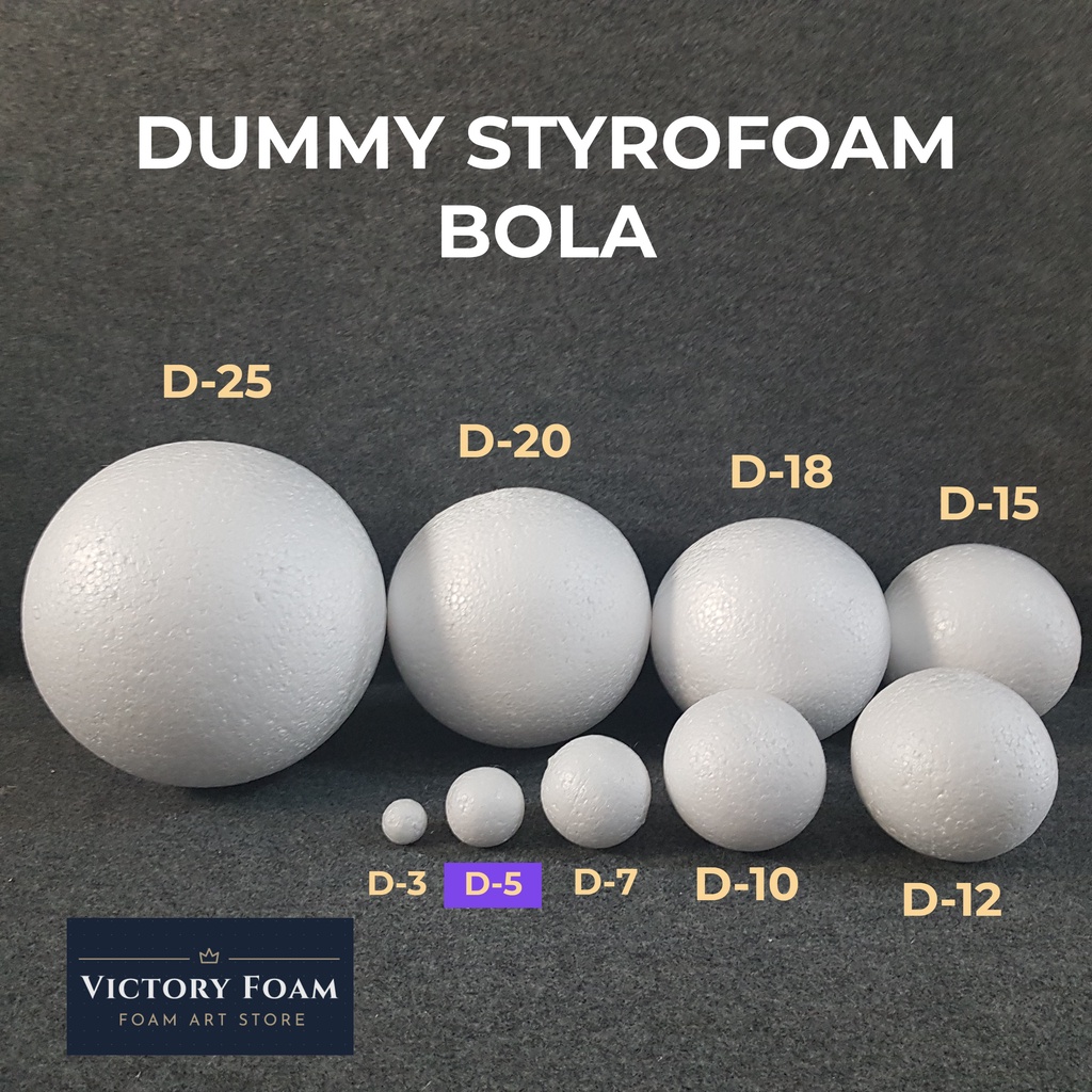 Dummy Styrofoam Bola Diameter 5cm