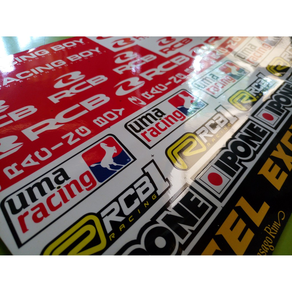 Stiker Sponsor Racing RCB - Isi 30 Sticker / Uma Racing / Ipone / Excel