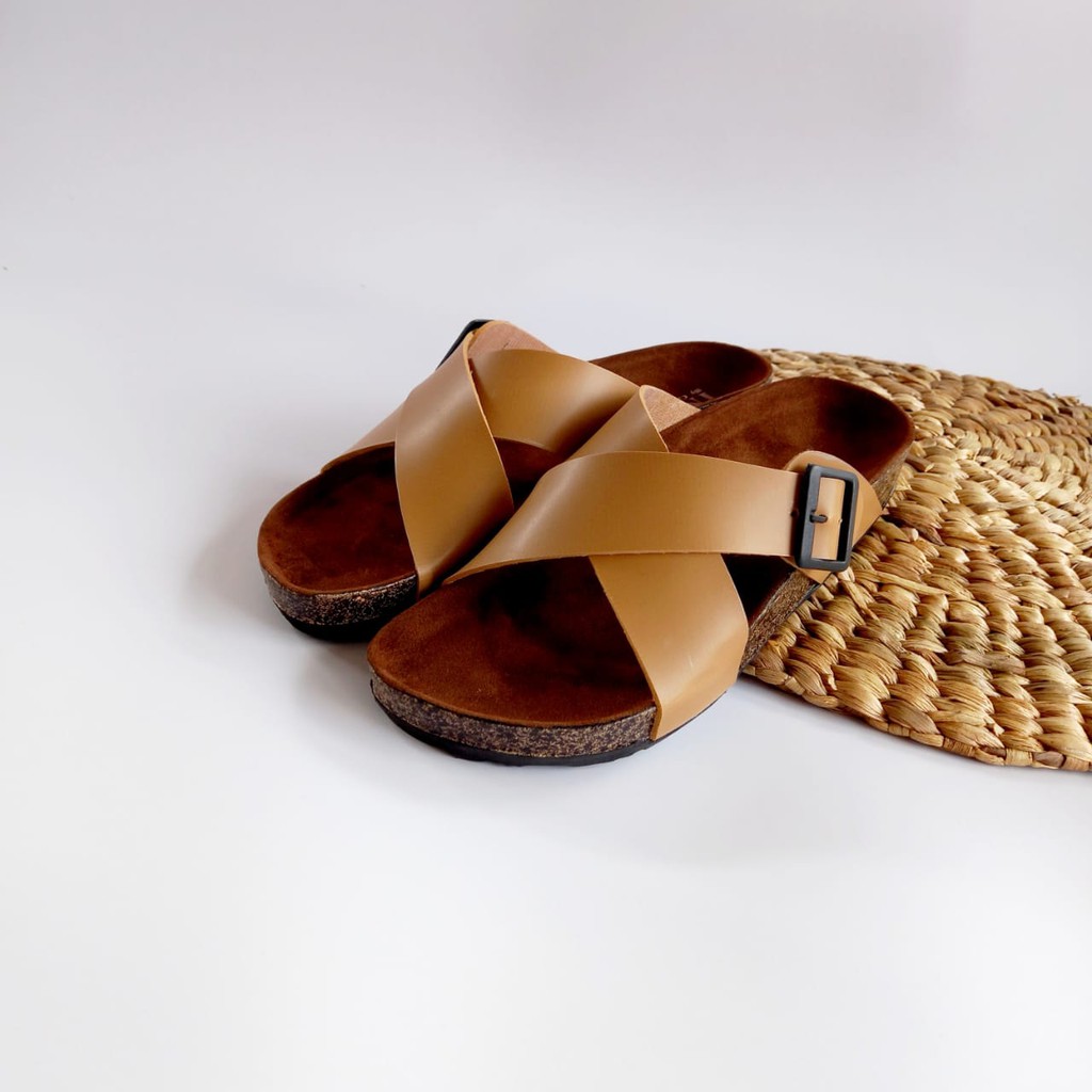 Sandal Birken Wanita Model Tali Silang Gesper Trendi - VIVIAN Series