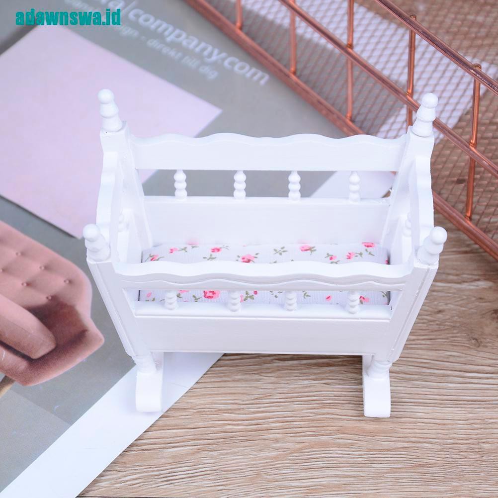 wooden rocking baby cradle