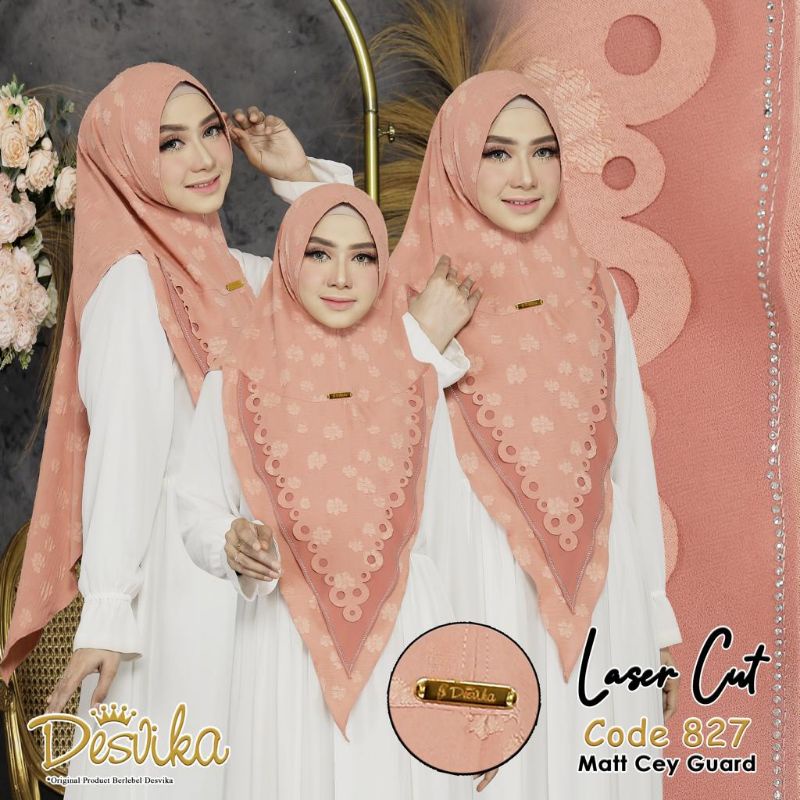 DC 827 Ori Desvika. Khimar Premium. Jilbab Instan. Jilbab Pesta. Mewah. Terbaru. Termurah