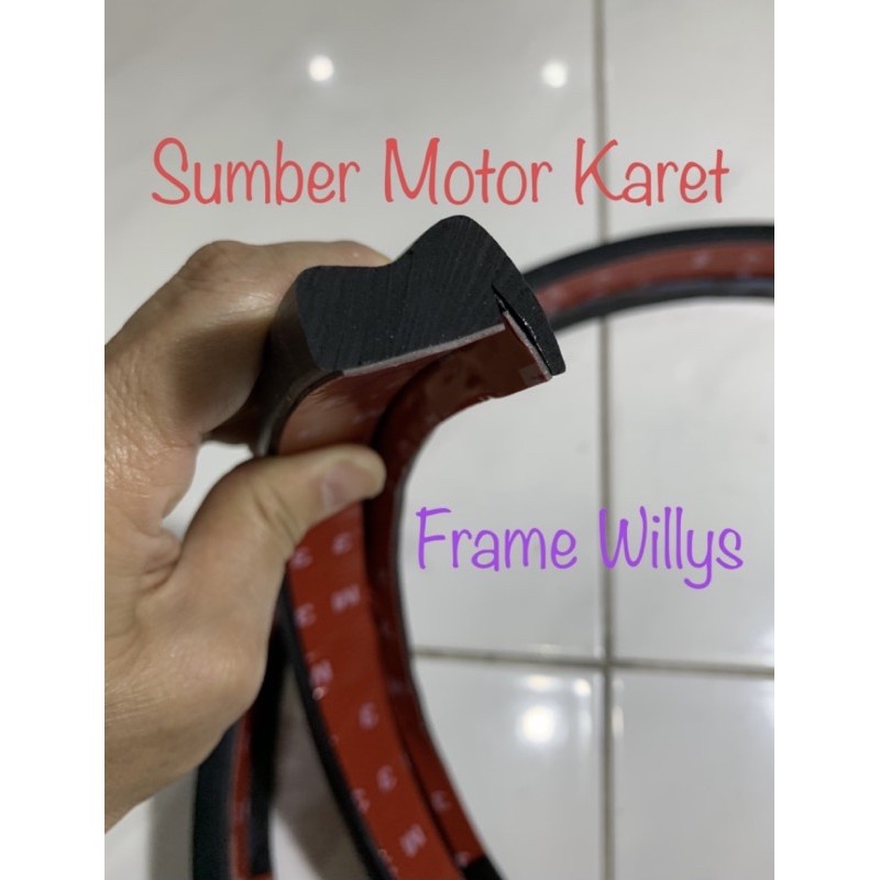 Karet Frame Bawah Kaca Jeep Willys