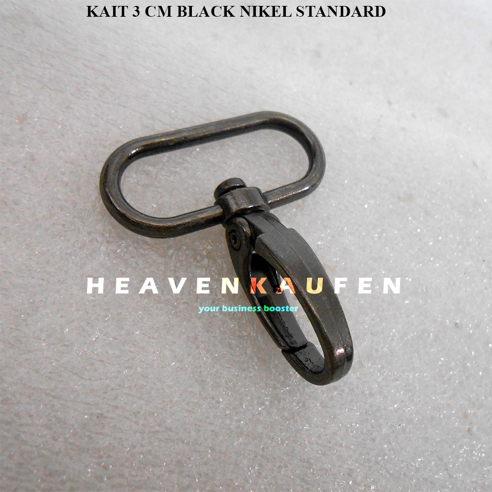 Kait Pengait Hook Tas 3 cm Black Nikel Standard